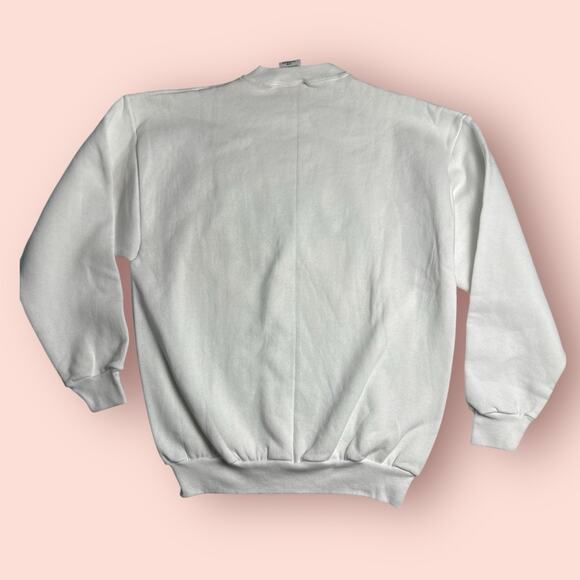 Vtg Sweatshirt Adult Large Crewneck Snowman Grandma Sweater Winter White Puffy - Picture 5 of 5